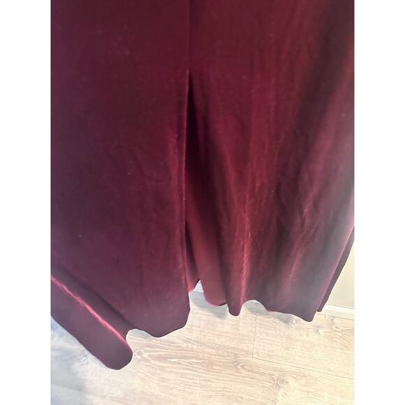 Jenny Yoo Burgundy Velvet Size 24 Ball Gown BHLDN Retail $200 - Picture 13 of 15